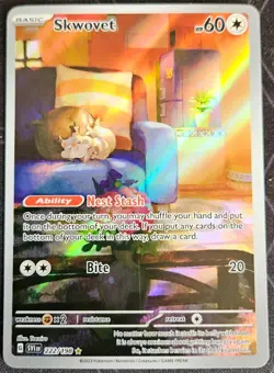 Skwovet 222/198 Pokemon Scarlet Violet Base Illustration Rare NM Pokemon Card - Image 1