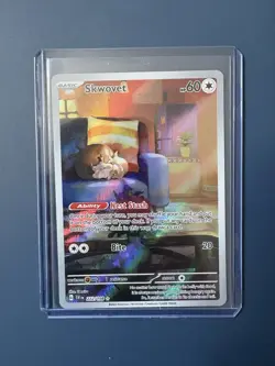 Pokemon TCG Scarlet And Violet Skwovet 222/198 Illustration Rare NM - Image 1