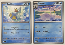 Ducklett 025/086 + Swanna 026/086 White Flare 2 Card Evolution Set Pokemon TCG - Image 1