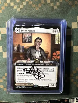 Peter Parker Spiderman MTG Disney Exclusive Promo Signed Artist Randy Gallegos - Image 1