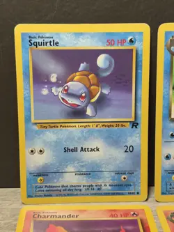 Pokemon Cards - Charmander, Squirtle Dark Charmeleon, Wartortle Team Rocket Set - Image 2
