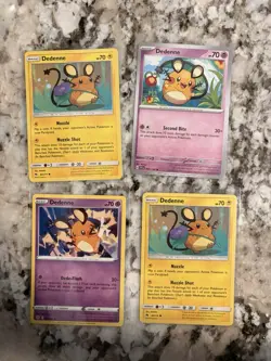 Pokemon TCG Dedenne Lot of 4 Near Mint Condition English Cards - Image 1