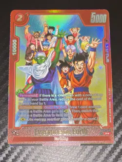 DRAGON BALL SUPER CCG Cross Force EVERYONE ON EARTH Alt Art Rare Card FB10-014 R - Image 1