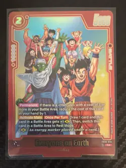 DRAGON BALL SUPER CCG Cross Force EVERYONE ON EARTH Alt Art Rare Card FB10-014 R - Image 4