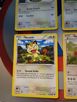 4x Meowth Pokemon Card Lot /LP - Image 5