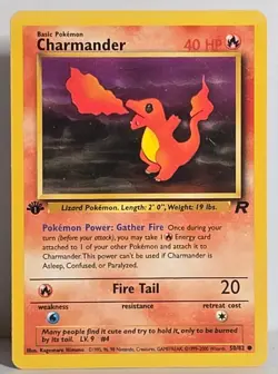 1st Edition Charmander 50/82 Team Rocket Vintage WOTC Pokemon TCG Card LP+ - Image 1