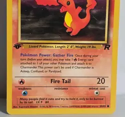 1st Edition Charmander 50/82 Team Rocket Vintage WOTC Pokemon TCG Card LP+ - Image 3