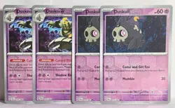 Reverse Holo Dusknoir & Duskull Shrouded Fable 4 Card Lot Pokemon TCG - Image 1