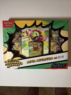 Pokemon TCG Ascended Heroes Mega Meganium ex Box Sealed New Promo Cards & Packs - Image 1