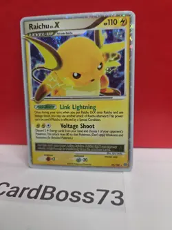 🔥 Pokemon TCG English Card Stormfront Raichu Lv.X 99/100 Holo Rare - Image 3