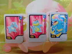 Totodile Croconaw Feraligatr Mezastar Frienda Pokemon Card Japanese Pick Tag - Image 1