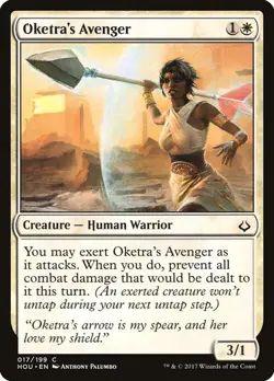 Oketra's Avenger 17 HOU MTG Human Warrior 2017 Common Palumbo Exert EN - Image 1