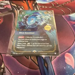Riftbound Promotional Card - Unleashed - Blue Sentinel Judge Stamped - Image 1
