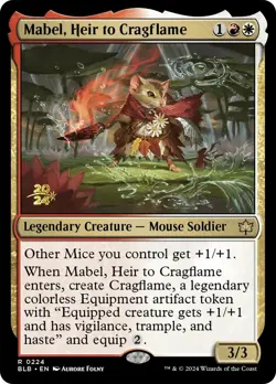 Mabel, Heir to Cragflame #224 *Foil* (NM) Prerelease Cards MTG - Image 1