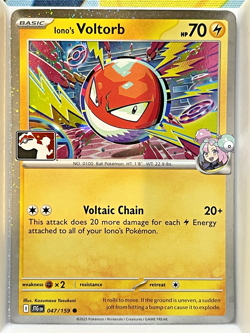 Iono's Voltorb 047/159 Play! Stamp Prize Pack Series 8 Cosmos Holo - Pokemon TCG - Image 1