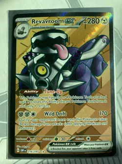 Pokemon Revavroom ex 216/197 English Obsidian Flames Ultra Rare Full Art LP/NM - Image 1