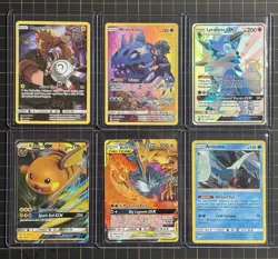 Mixed (x6) Card Bundle Sun And Moon Pokemon TCG - HP/DMG - Image 1