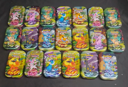 Pokemon 20 EMPTY Prismatic Evolution Eevee Eeveelutions TCG Mini Tin Bundle Lot - Image 4