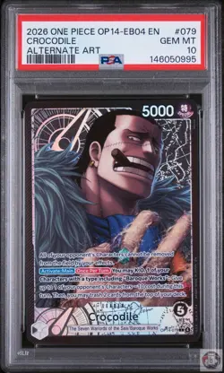Crocodile 079 Alternate Art One Piece PSA 10 - Image 1