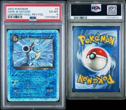 2002 Pokemon Legendary Collection Dark Blastoise Reverse Holo #4/110 PSA 6 - Image 5