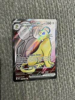 Pokemon TCG Team Rockets Persian EX Full Art 219/182 Destined Rivals Ultra Rare - Image 1