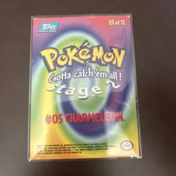 Pokemon Topps Charmeleon E5 - 12 Movie Edition Holo Foil Blue Logo - Image 2