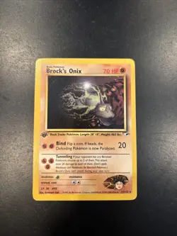 Pokemon Brock's Onix 21/132 / 1st edition / LP / Gym Heroes / rare / - Image 1