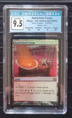 Mtg Battlefield Forge (CGC) 9.5 Gem Mint Ninth Edition Rare Foil [2005] - Image 1