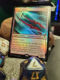 MTG Lizard Blades - Foil art - Kamigawa: Neon Dynasty #153/302 - Image 2