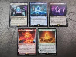 MTG Final Fantasy Darkness Water Fire Wind Earth Crystal Cards Set of 5 Non Foil - Image 1