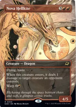 Nova Hellkite (Borderless) Edge of Eternities - Magic MTG NM - Image 1
