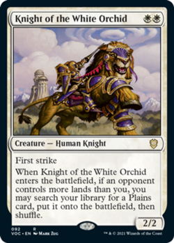 NM-Mint, English MTG Regular Knight of the White Orchid Commander: Innistrad: Cr - Image 1
