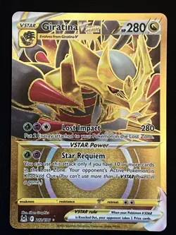 Pokemon Giratina VSTAR 212/196 Lost Origin Gold Secret Rare Holo NM - Image 1