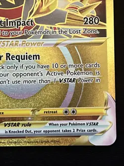 Pokemon Giratina VSTAR 212/196 Lost Origin Gold Secret Rare Holo NM - Image 3