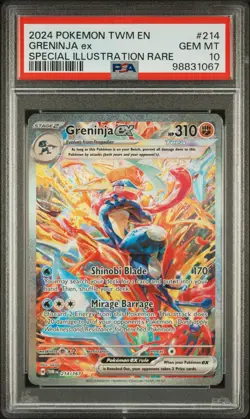 2024 POKEMON TWM EN MASQUERADE #214 GRENINJA EX SPECIAL ILLUSTRATION RARE - Image 1