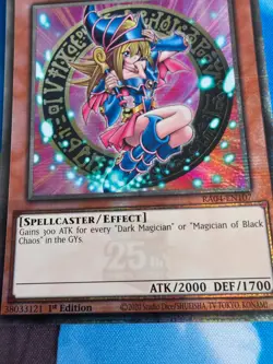 Yugioh 2x Dark Magician Girl RA04-EN107 Quarter Century/Prismatic Secret Rare NM - Image 5