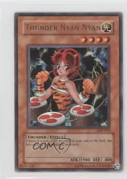 Thunder Nyan Nyan Unlimited YuGiOh Legacy of Darkness #LOD-059 2003 READ - Image 1
