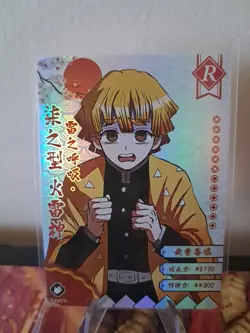 Zenitsu Agatsuma R GM04031 Demon Slayer Kimetsu no Yaiba Holo Anime card - Image 1