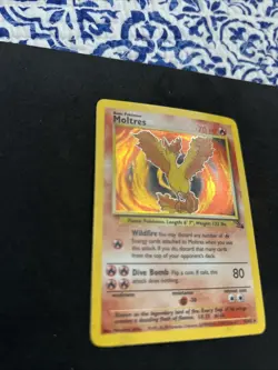PokÃ©mon TCG Moltres Holo Rare Card 12/62 Fossil Set - Image 2