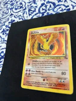PokÃ©mon TCG Moltres Holo Rare Card 12/62 Fossil Set - Image 3