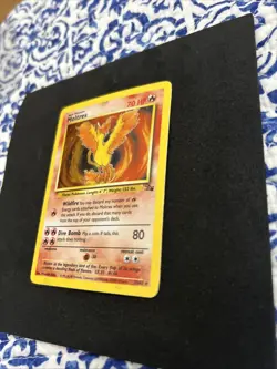 PokÃ©mon TCG Moltres Holo Rare Card 12/62 Fossil Set - Image 4