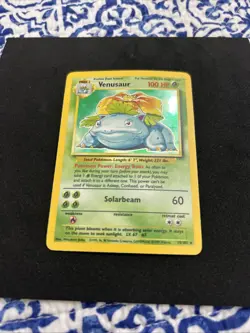 Pokemon TCG Venusaur Base Set Holo Unlimited Rare Card 15/102 - Image 1