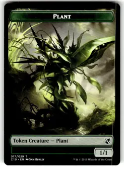 Magic The Gathering COMMANDER 2019 C19 SNAKE PLANT token card MTG - Image 2