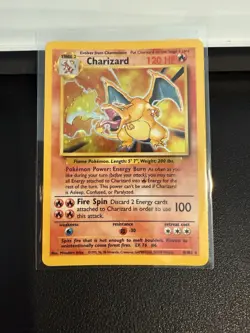 Pokemon TCG Charizard Holo Unlimited Base Set 4/102 Raw Card - Image 1