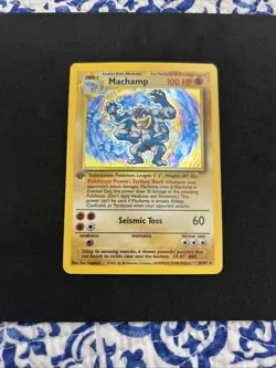 Pokemon TCG Machamp Holo 1st Edition Rare Card Base Set 8/102 - Image 1
