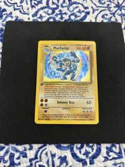 Pokemon TCG Machamp Holo 1st Edition Rare Card Base Set 8/102 - Image 2