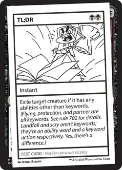 TL;DR Mystery Booster 2 Playtest Card NM MTG - Image 1