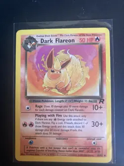 Dark Flareon 35/82 Team Rocket Vintage Pokemon TCG Trading Card LP - Image 1