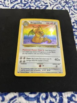 Pokemon TCG Dragonite Fossil Holo Rare Card 4/62 Near Mint/mint Condition - Image 1