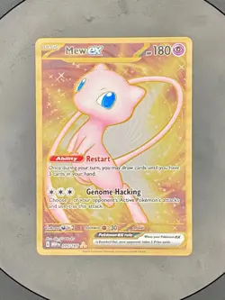 Mew EX Gold Metal 205/165 S&V 151 Promo Card Full Art TCG Pokemon Card - Image 3